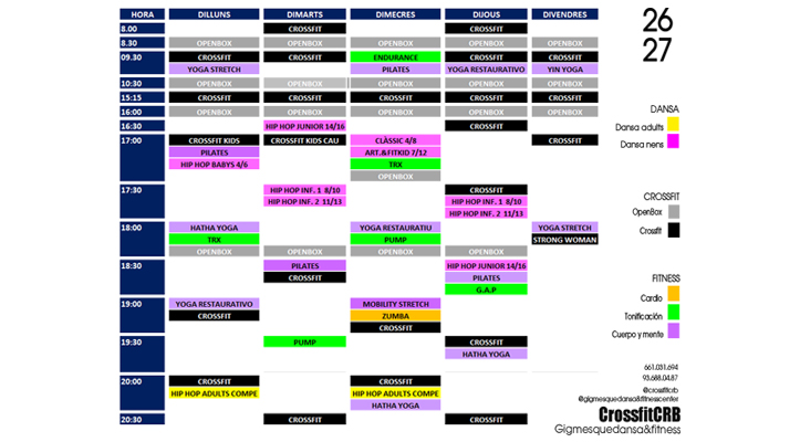 HORARIO MAYO 2026