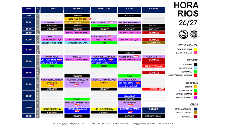 HORARIO 26/27